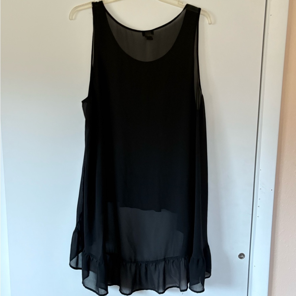 Torrid Black Sheer Tunic Top